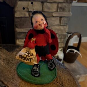 Vintage Ladybug Kid Doll Annalee 1993 Halloween